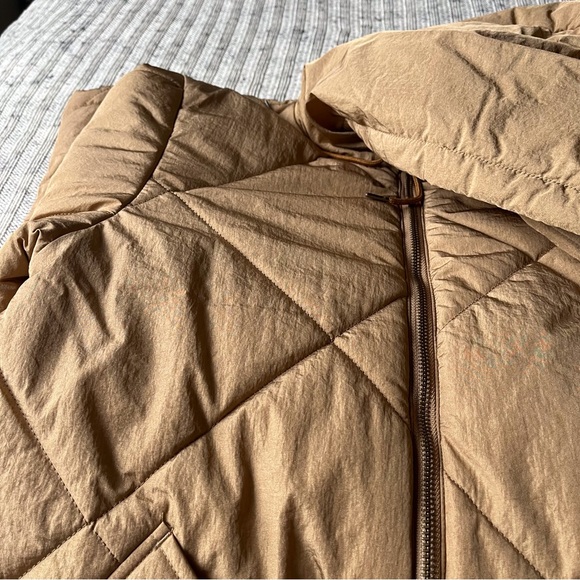 Selected Femme Long Quilted Oversized Hooded Coat - Picture 7 of 15